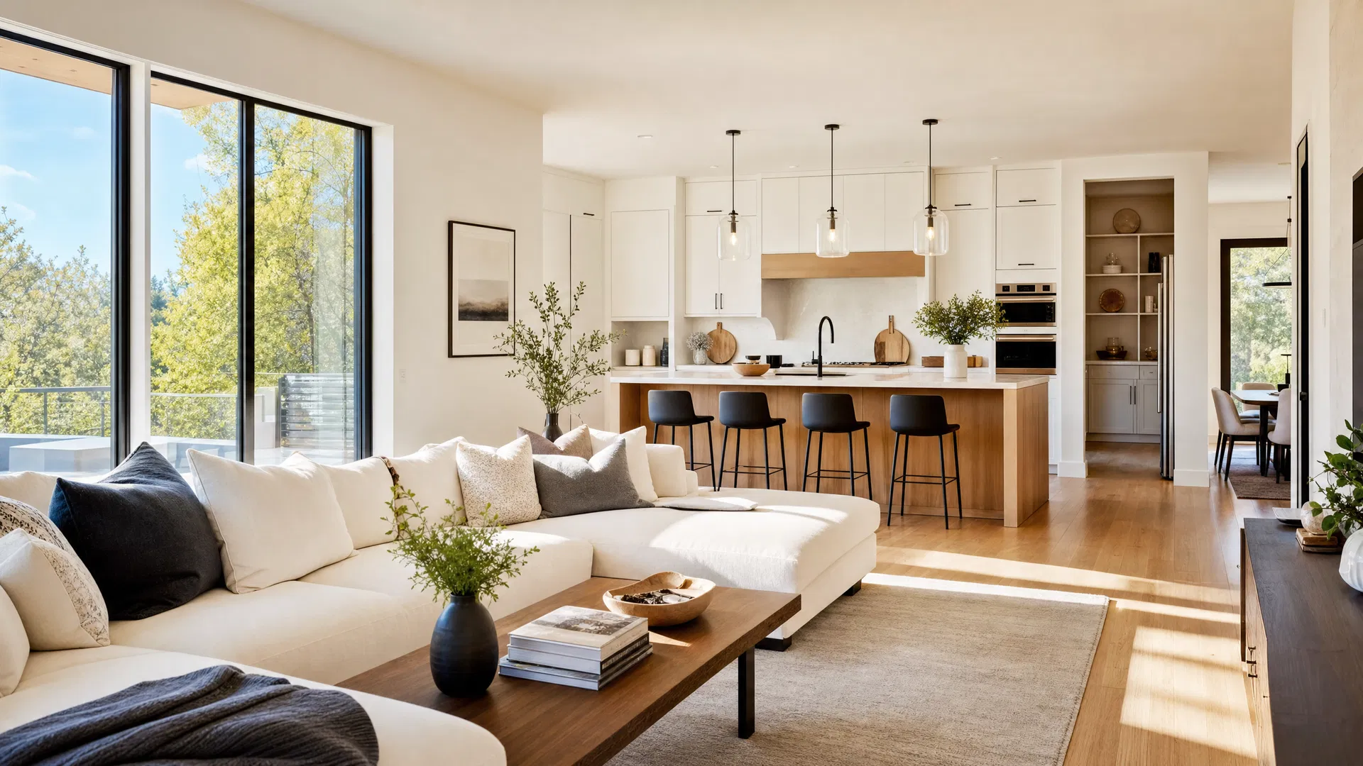 Modern clean home interior